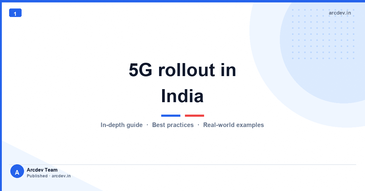 5G rollout in India