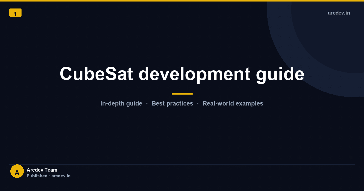 Featured image for CubeSat development guide