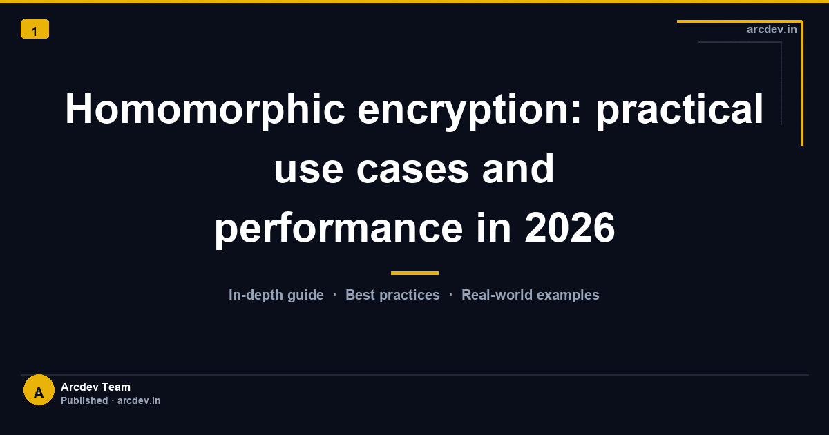 Featured image for Homomorphic encryption: practical use cases and performance in 2026