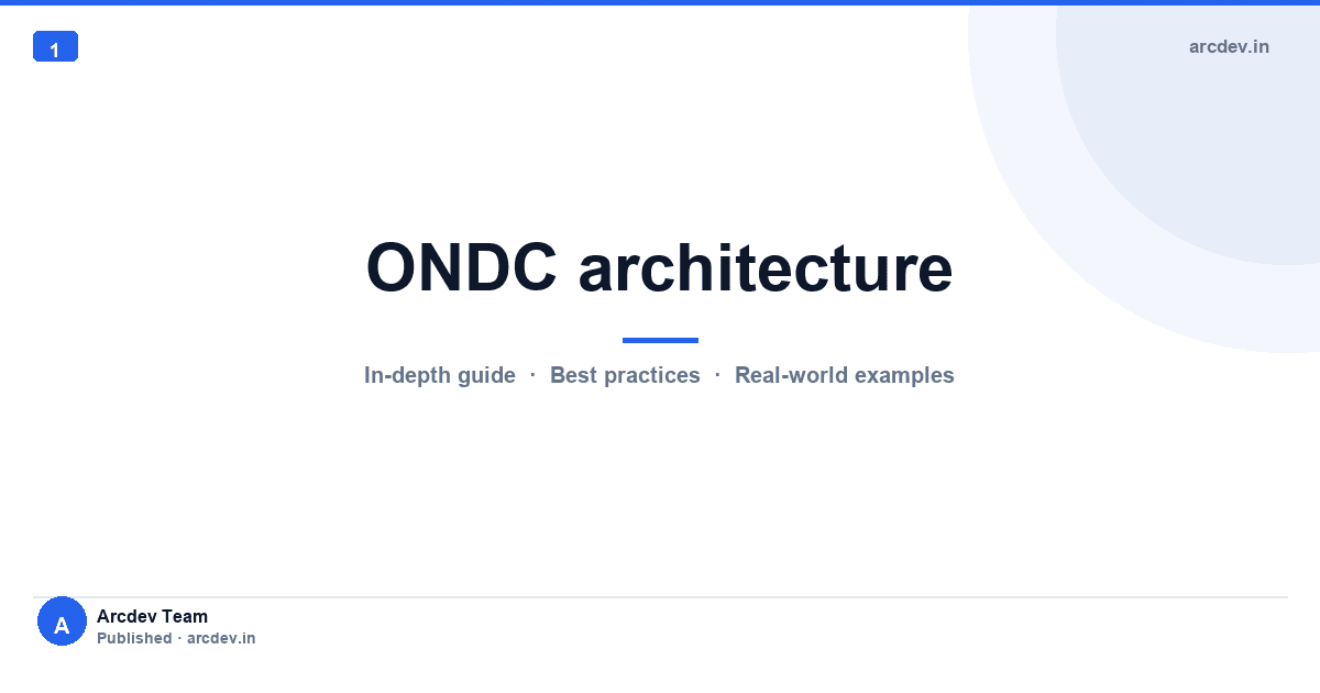 Featured image for ONDC architecture