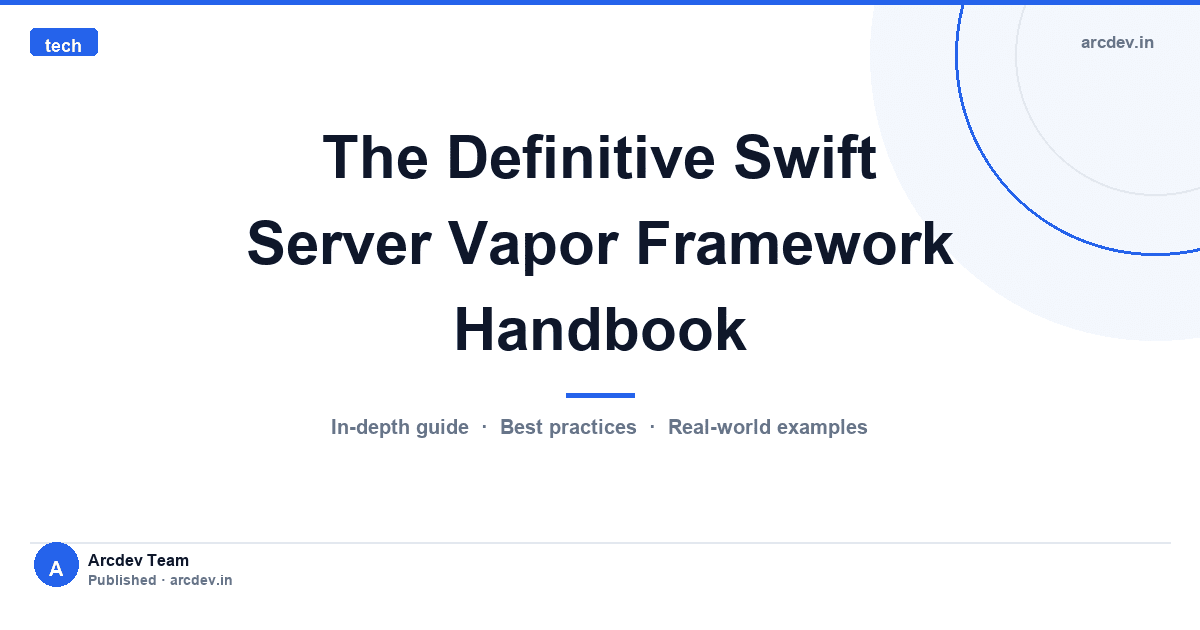 Featured image for The Definitive Swift Server Vapor Framework Handbook
