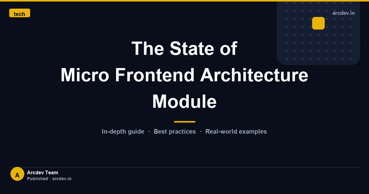 Featured image for The State of Micro Frontend Architecture Module
