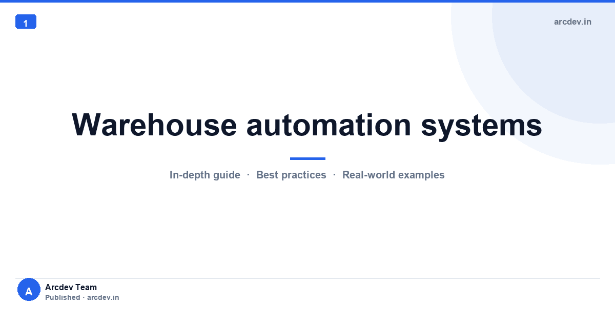 Featured image for Warehouse automation systems