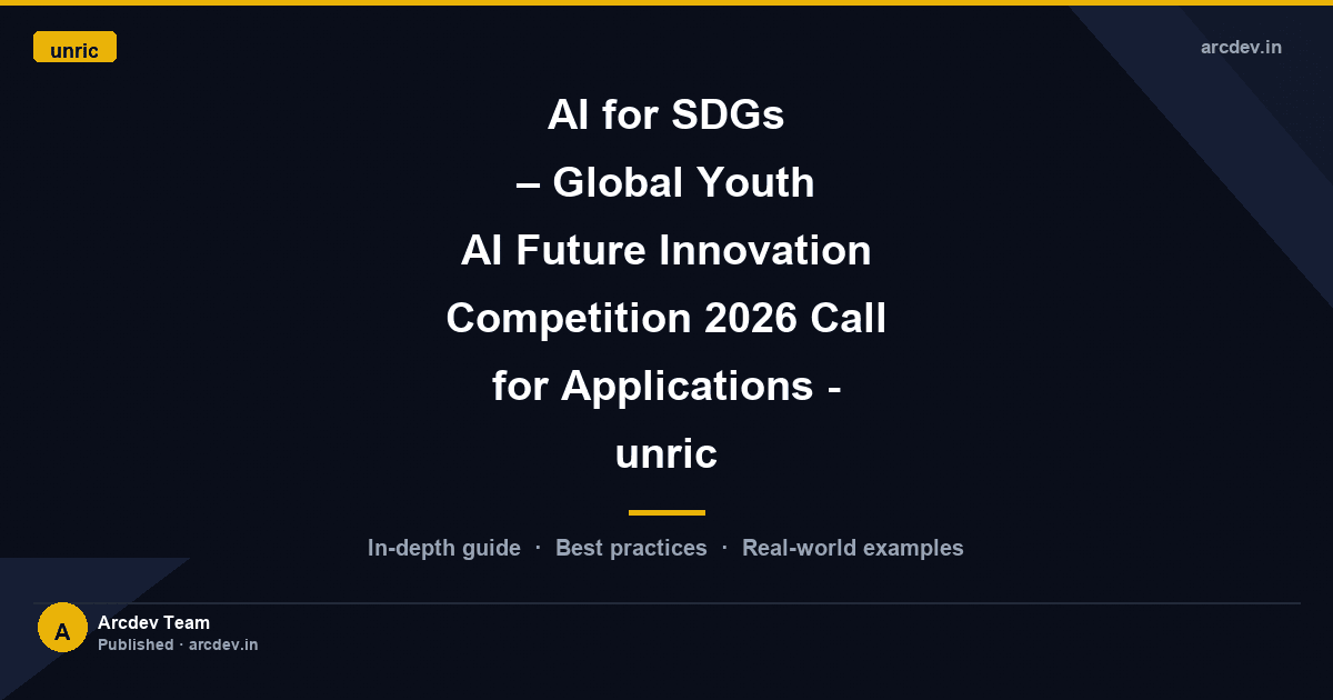 Featured image for AI for SDGs – Global Youth AI Future Innovation Competition 2026 Call for Applications - unric
