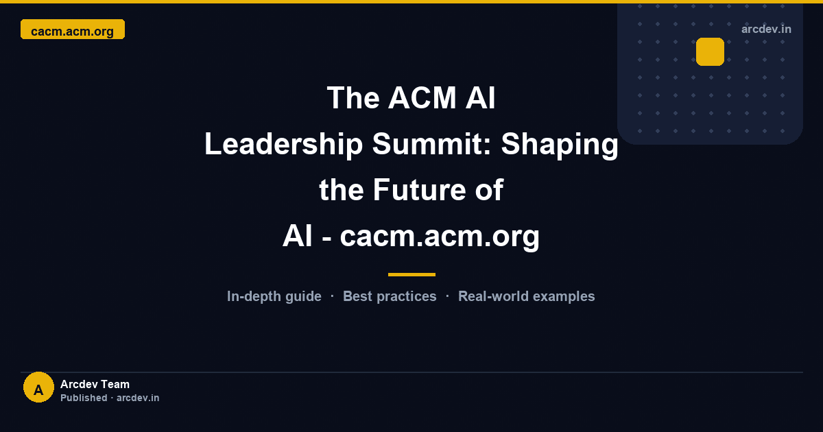 Featured image for The ACM AI Leadership Summit: Shaping the Future of AI - cacm.acm.org