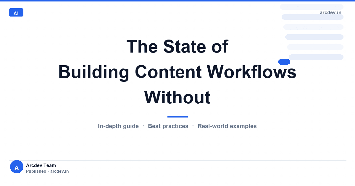 Featured image for The State of Building Content Workflows Without