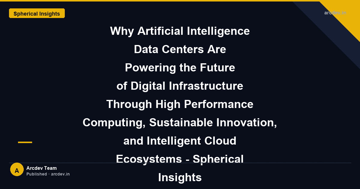 Featured image for Why Artificial Intelligence Data Centers Are Powering the Future of Digital Infrastructure Through High Performance Computing, Sustainable Innovation, and Intelligent Cloud Ecosystems - Spherical Insights